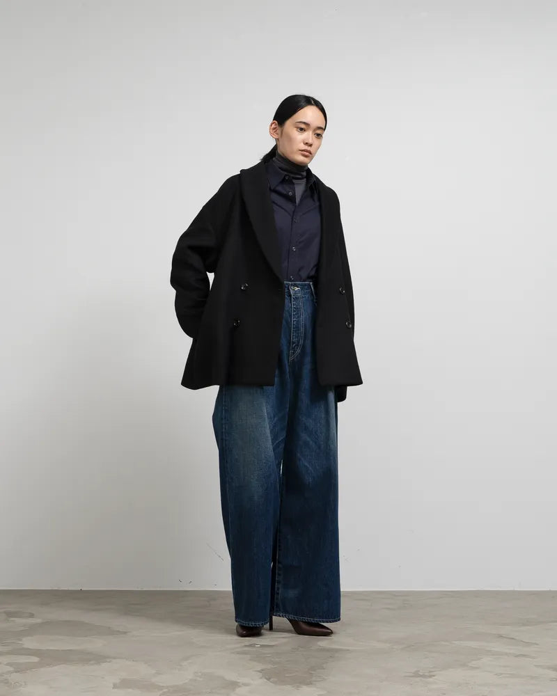 Graphpaper / Light Melton Shawl Collar Coat (GL253-10267B)