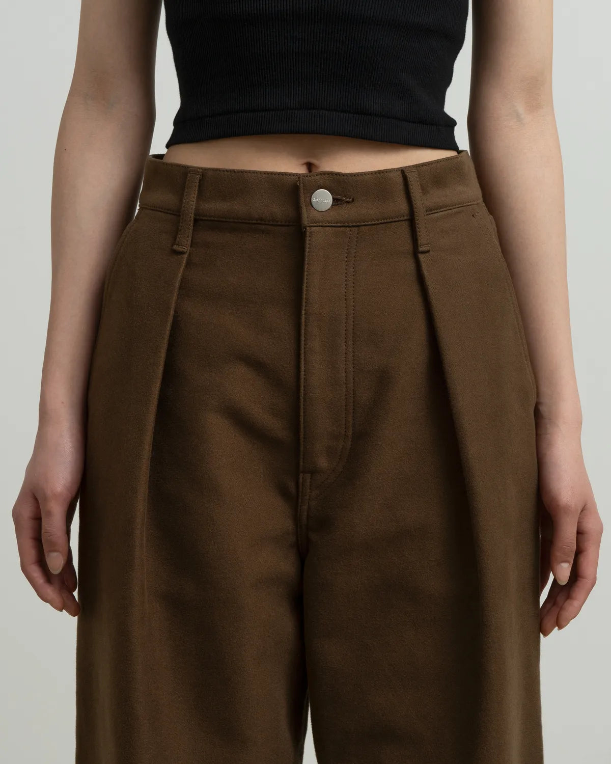 Graphpaper / Cotton Double Serge Two Tuck Wide Pants (GL263-40454)
