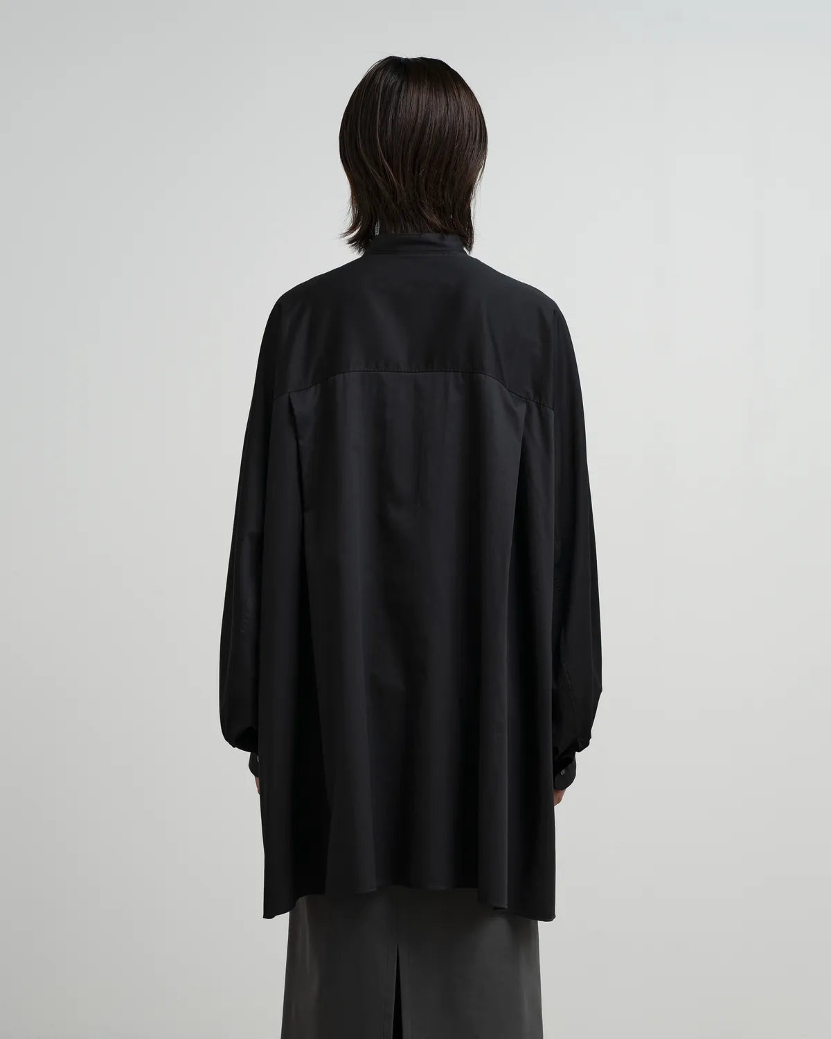Graphpaper / Silicon Poplin Deep Slit Band Collar Shirt (GL263-50199)