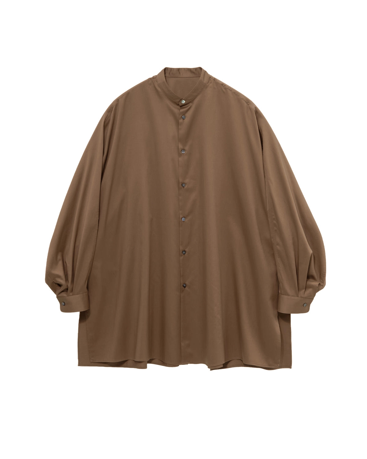 Graphpaper / Silicon Poplin Deep Slit Band Collar Shirt (GL263-50199)