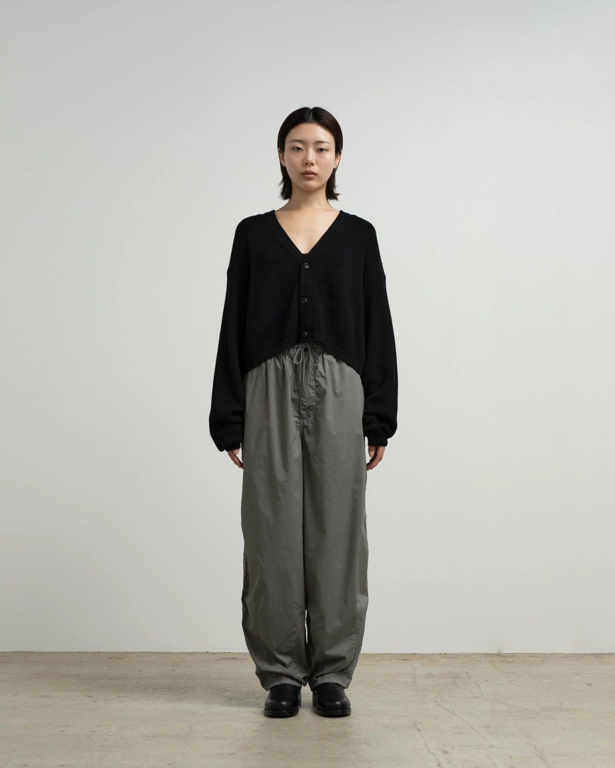 Graphpaper / Mercerized Fine Wool Short Cardigan (GL263-80552)