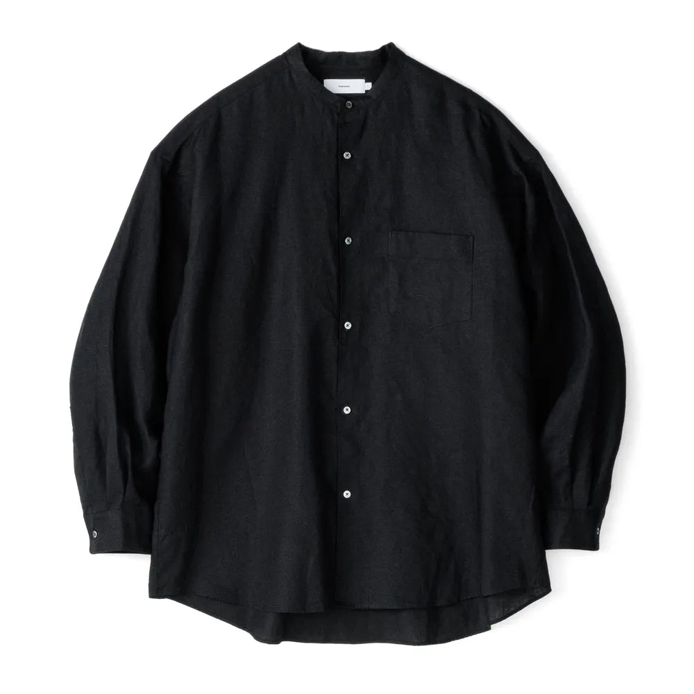 Graphpaper の Linen L/S Oversized Band Collar Shirt (GM242-50031B)