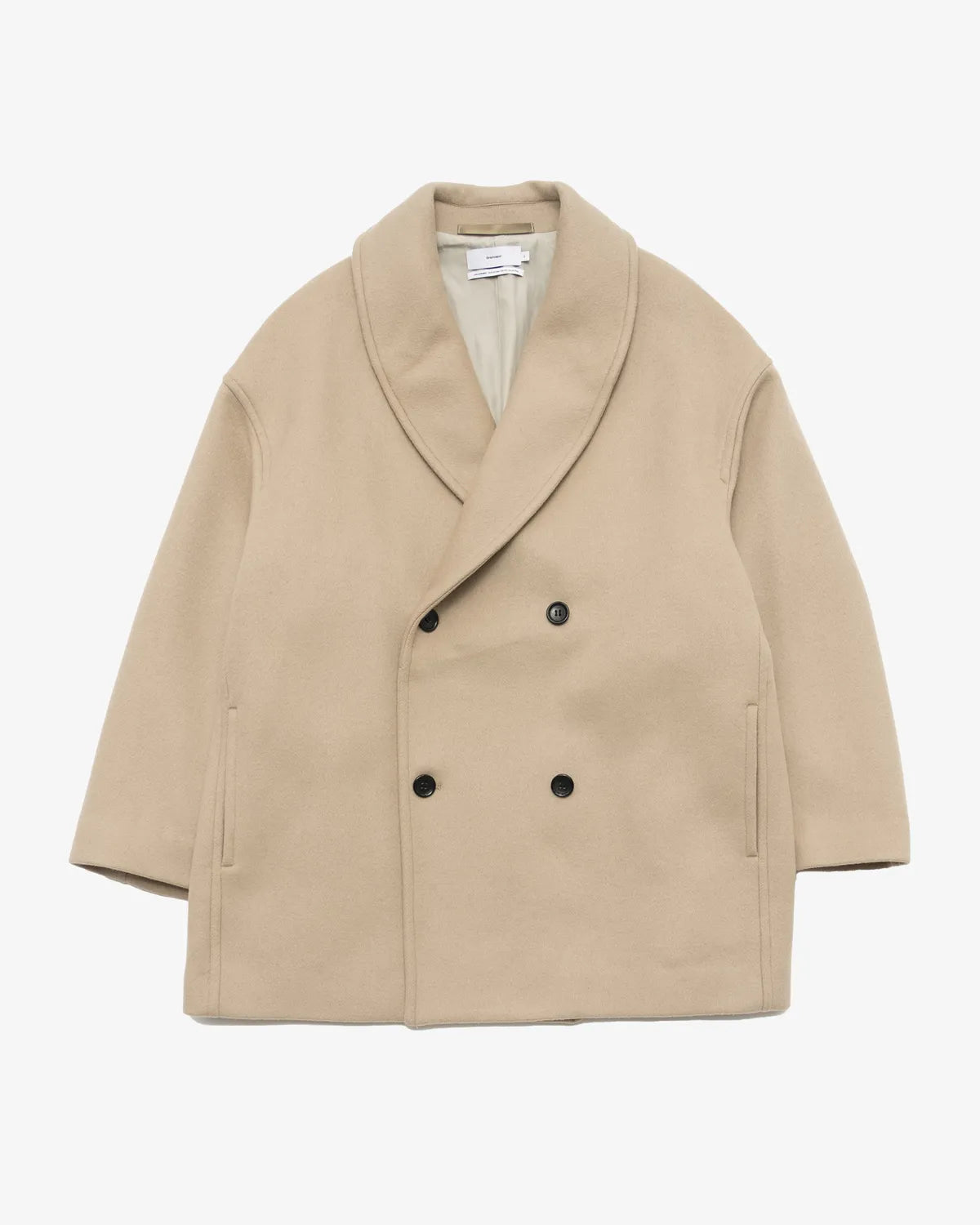 Graphpaper / Light Melton Shawl Collar Coat (GM253-10268C)