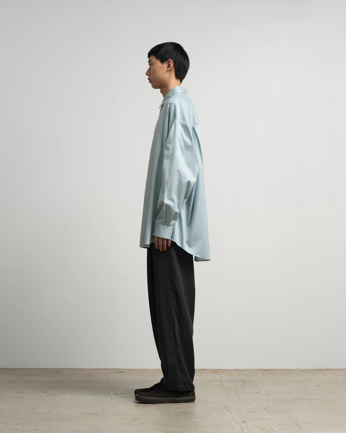 Graphpaper / Silicon Poplin Oversized Regular Collar Shirt (GM261-50180)