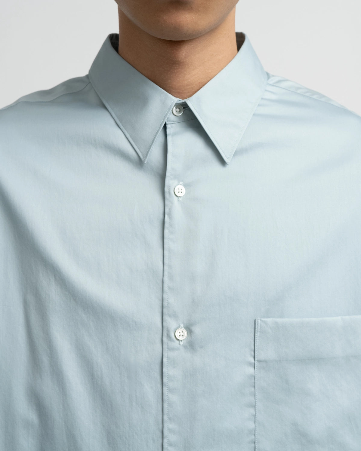 Graphpaper / Silicon Poplin Oversized Regular Collar Shirt (GM261-50180)