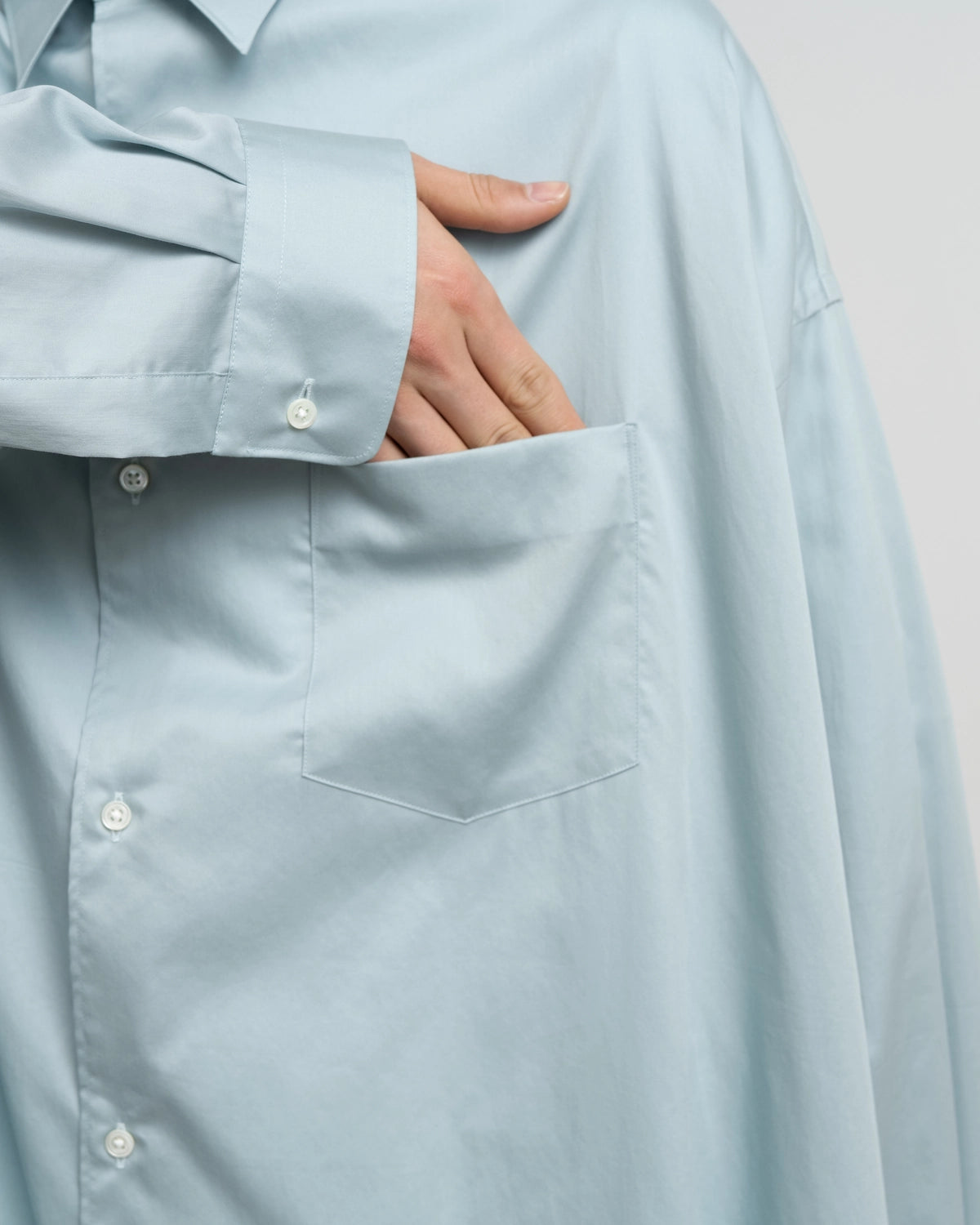 Graphpaper / Silicon Poplin Oversized Regular Collar Shirt (GM261-50180)