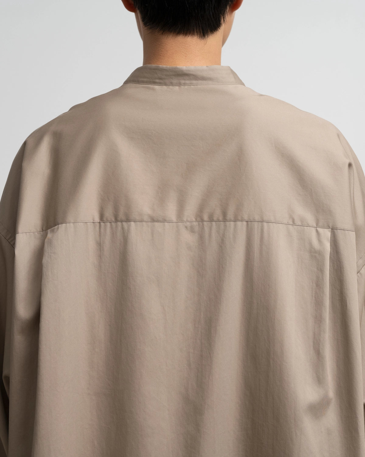 Graphpaper / Silicon Poplin Oversized Band Collar Shirt (GM261-50181)
