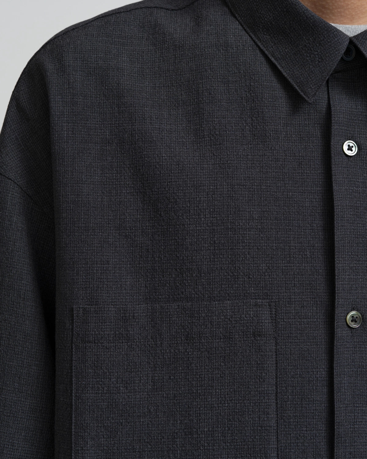 Graphpaper Re: (※Graphpaper NAGOYA EXCLUSIVE) / Grain Wool L/S Oversized Box Shirt (GM262-50700N)