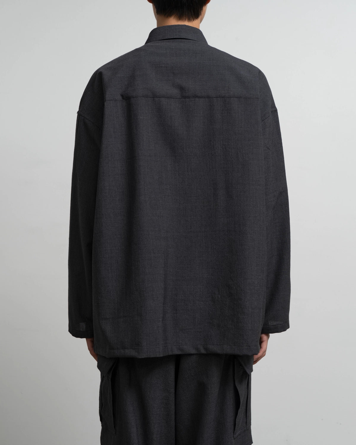 Graphpaper Re: (※Graphpaper NAGOYA EXCLUSIVE) / Grain Wool L/S Oversized Box Shirt (GM262-50700N)