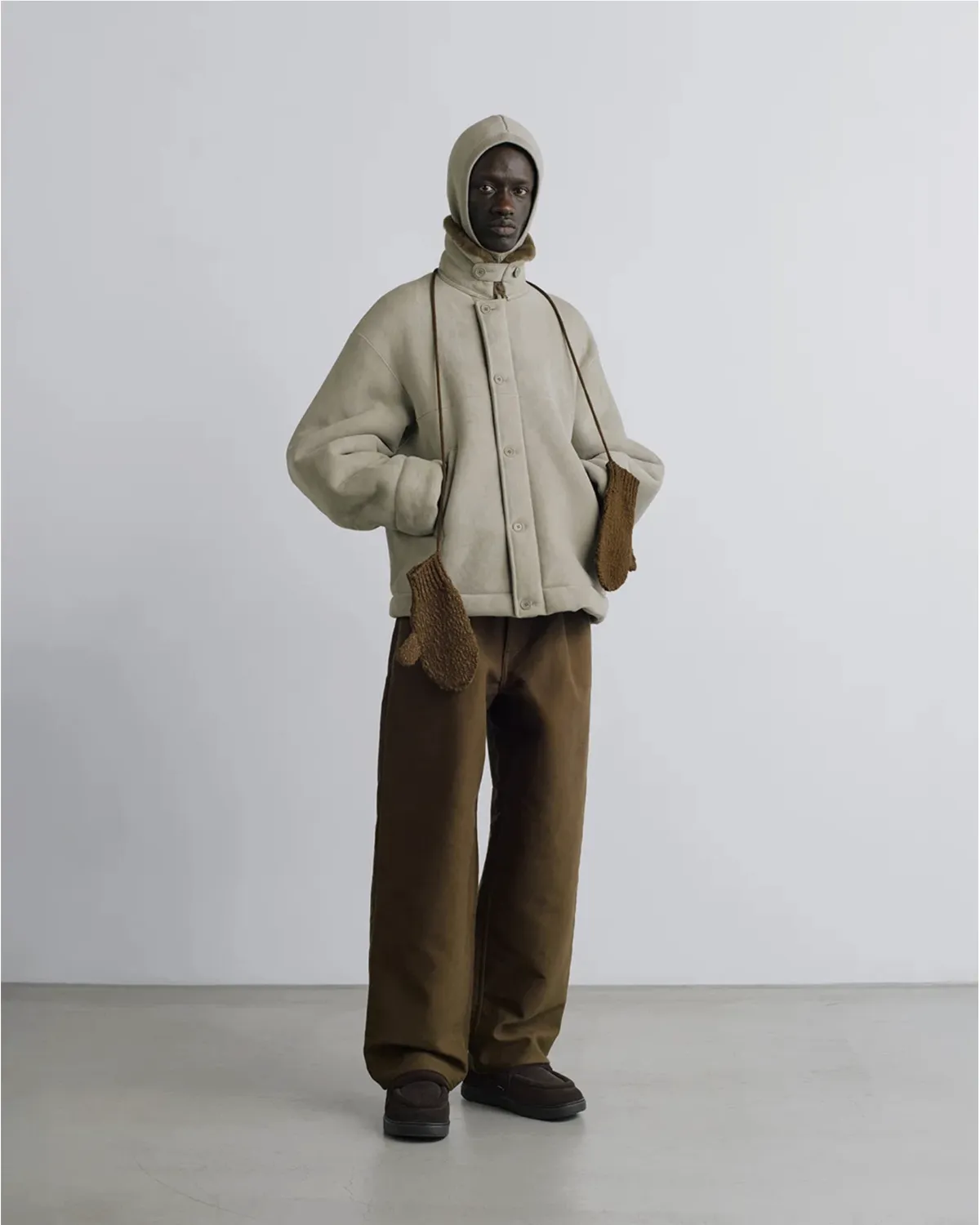 Graphpaper / Cotton Double Serge Two Tuck Pants (GM263-40452)