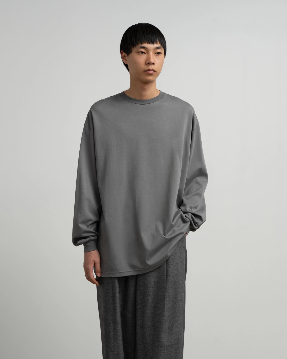 Graphpaper / Brushed Mockrody Crew Neck L/S Tee (GM263-70370)