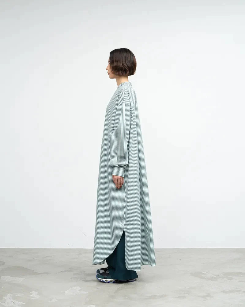 Graphpaper / Broad Band Collar Oversized Shirt Dress (GL241-60009STB) (24SS)