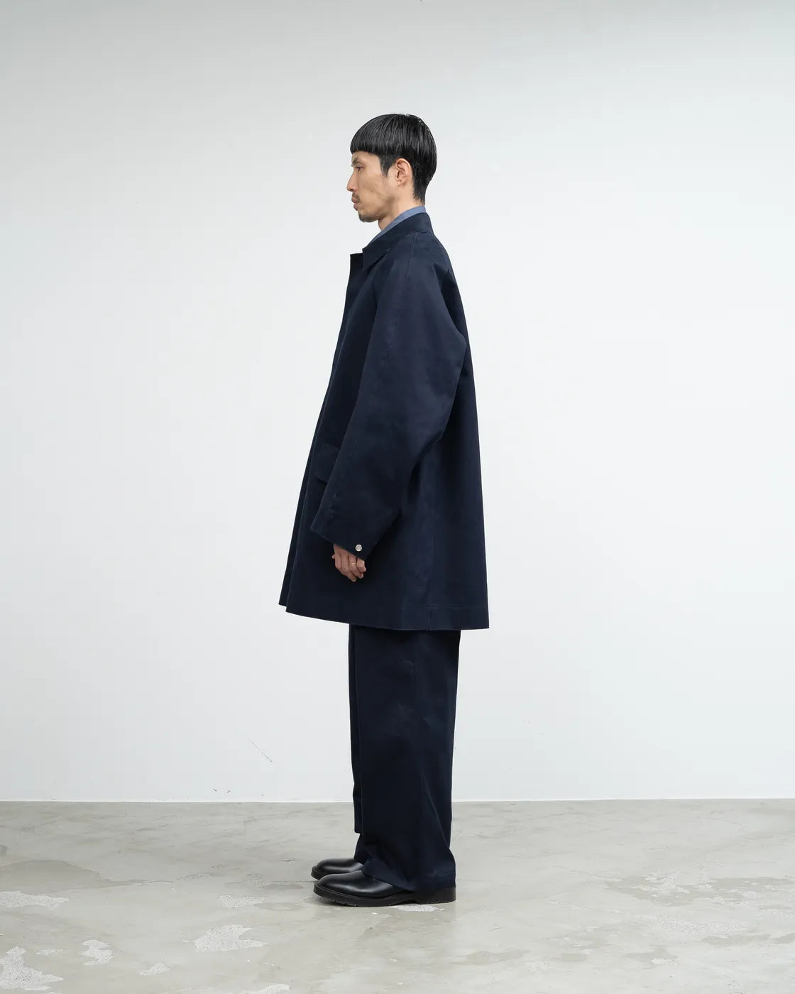 Graphpaper / YOKE for Graphpaper Reversible Cut-Off Half Coat