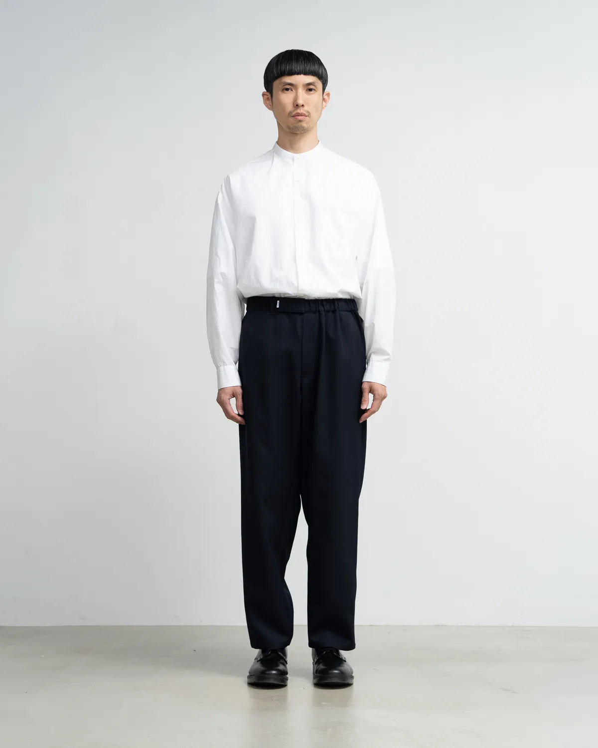 Graphpaper / Scale Off Wool Slim Waisted Wide Tapered Chef Pants (GM241-40167B)