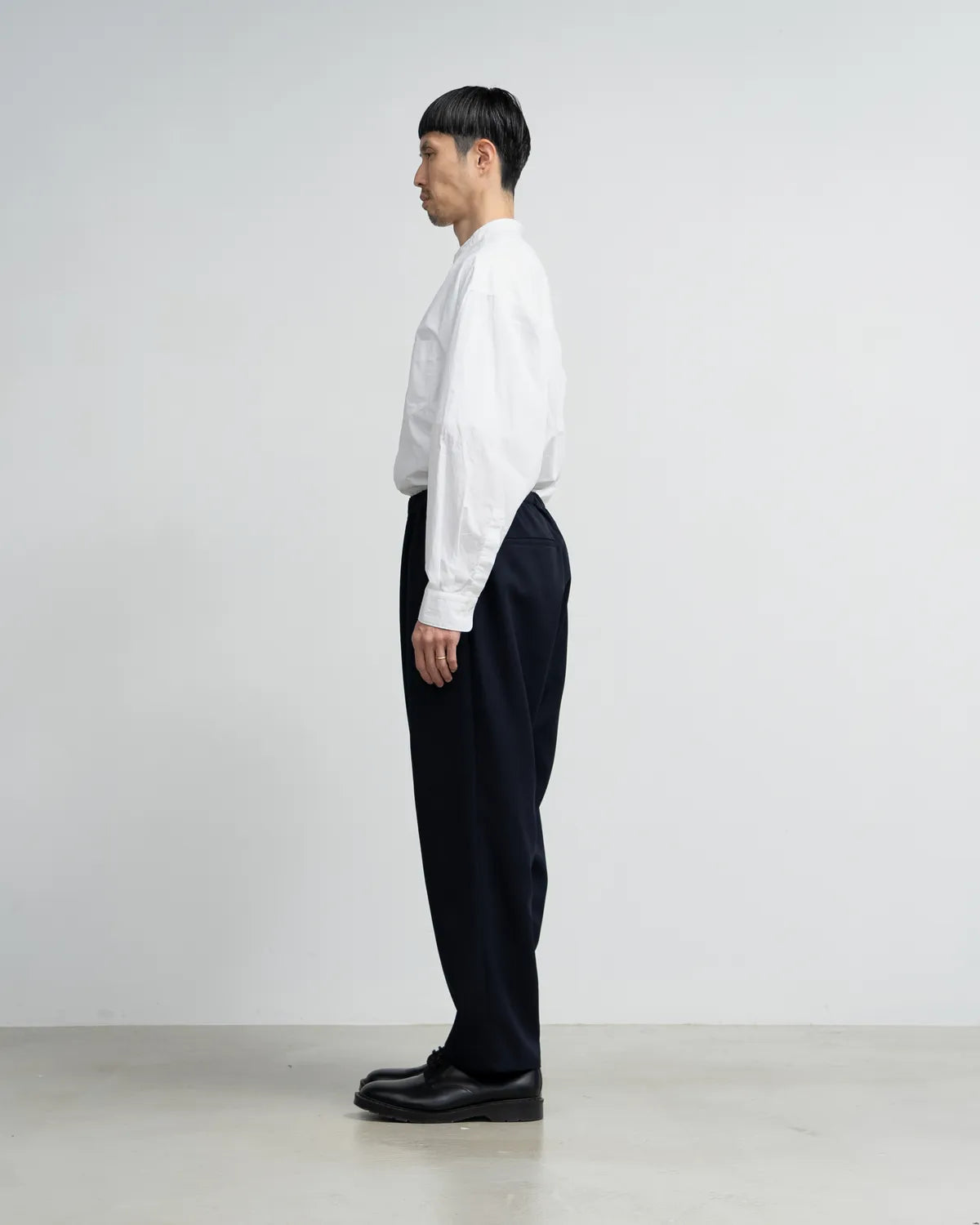 Graphpaper / Scale Off Wool Slim Waisted Wide Tapered Chef Pants (GM241-40167B)