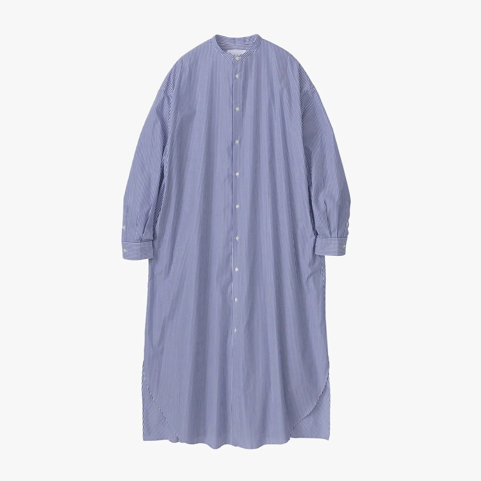 Graphpaper / Broad Band Collar Oversized Shirt Dress (GL241-60009STB) (24SS)