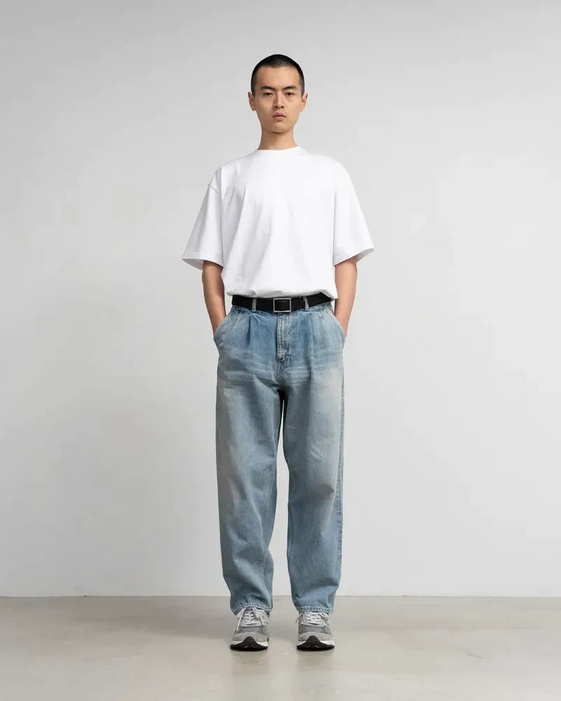 Graphpaper / Selvage Denim Two Tuck Tapered Pants (LIGHT FADE)