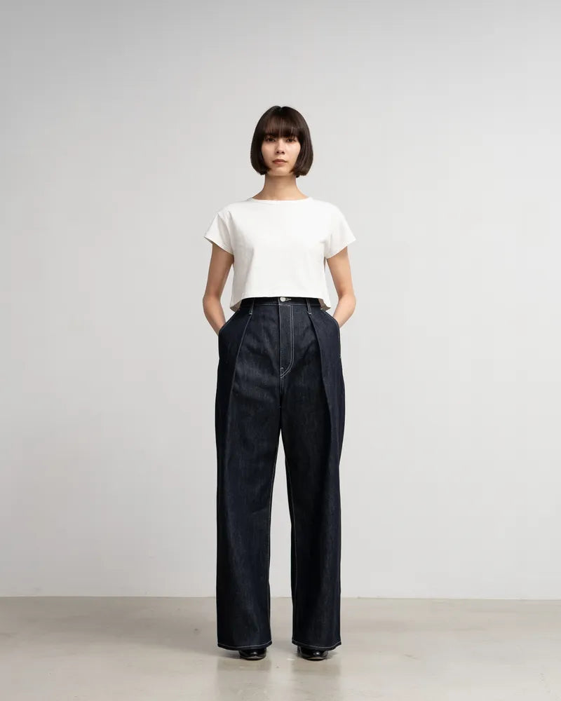 Graphpaper / Selvage Denim Two Tuck Wide Pants (GL253-40062RB)