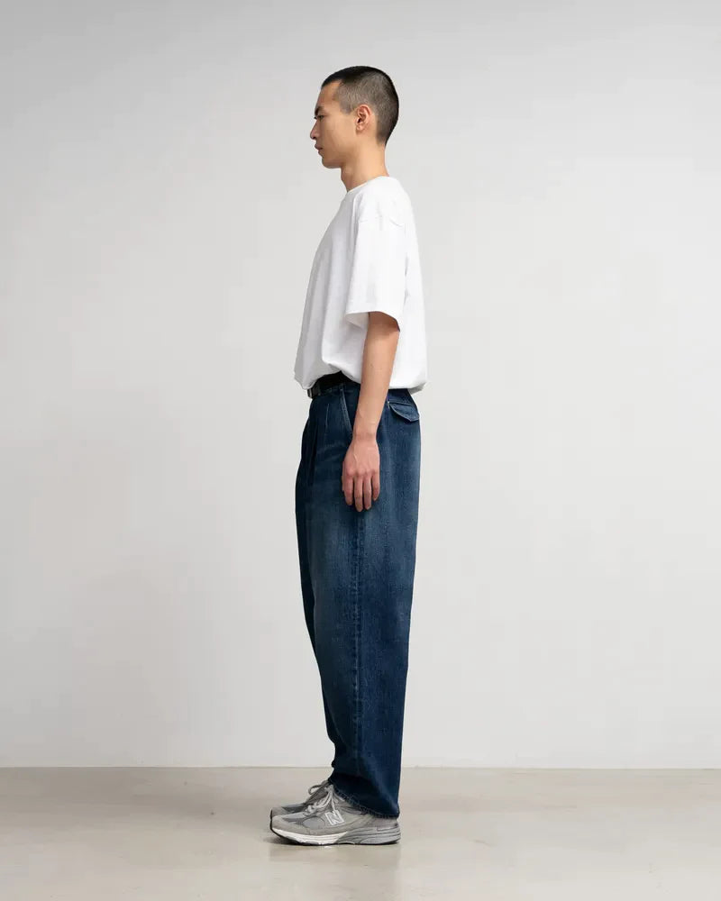 Graphpaper / Selvage Denim Two Tuck Tapered Pants (DARK FADE)