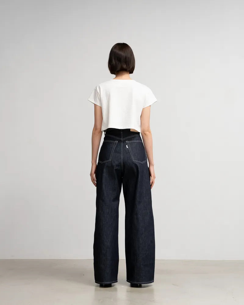 Graphpaper / Selvage Denim Two Tuck Wide Pants (GL253-40062RB)