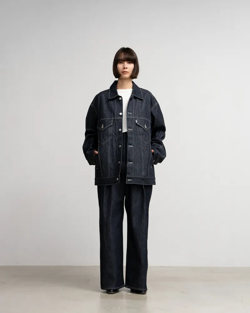 Graphpaper / Selvage Denim Two Tuck Wide Pants (GL253-40062RB)