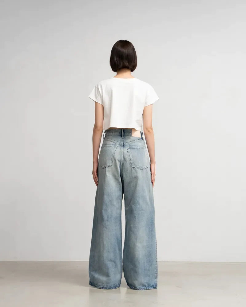 Graphpaper / Selvage Denim Two Tuck Wide Pants (LIGHT FADE)