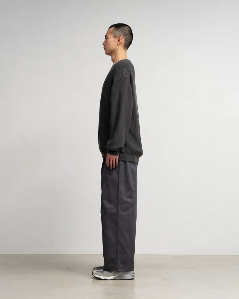 Graphpaper / Suvin Loose Rib Crew Neck Knit (GU241-80062B)