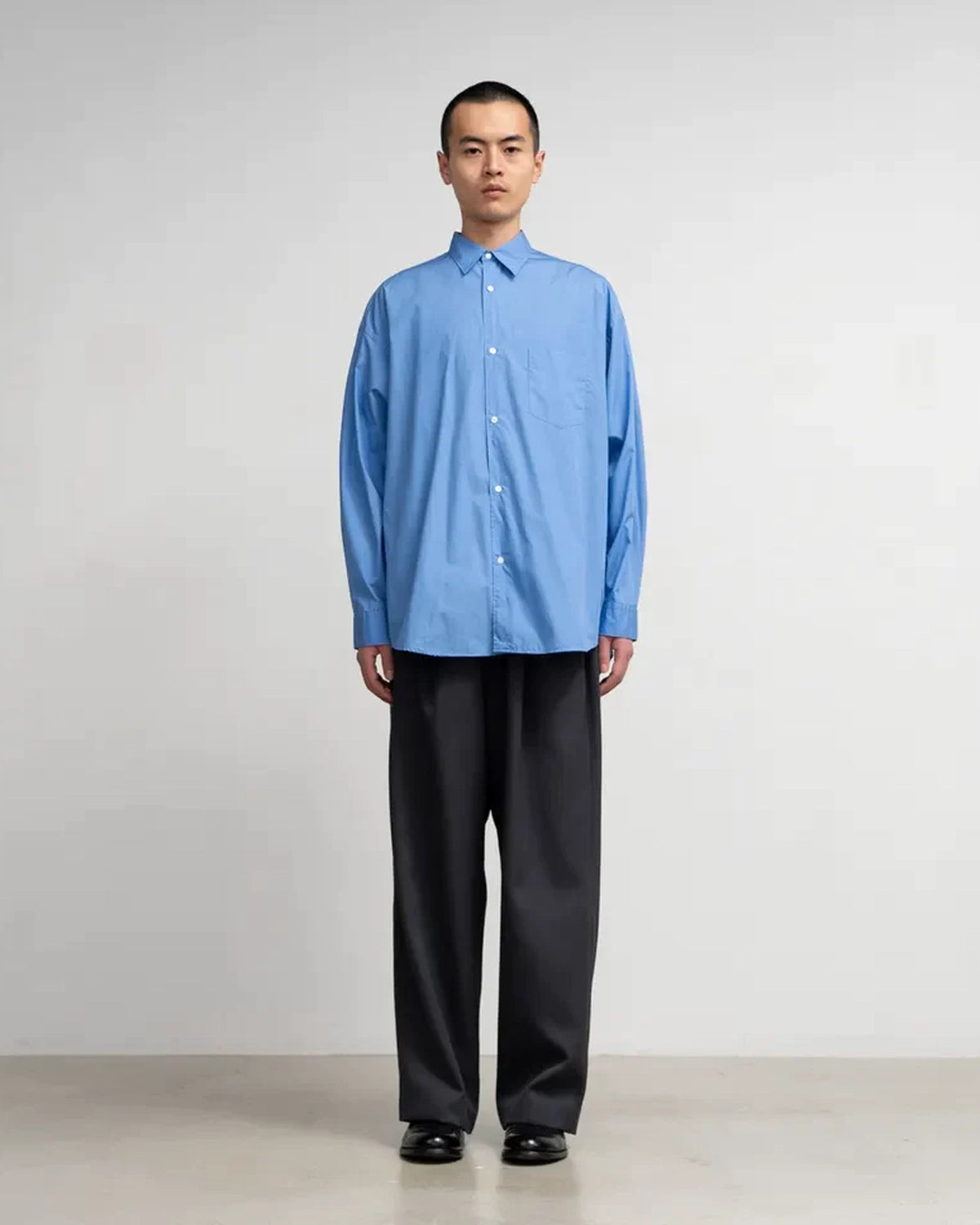 Graphpaper / Broad L/S Oversized Regular Collar Shirt (GM253-50001B)