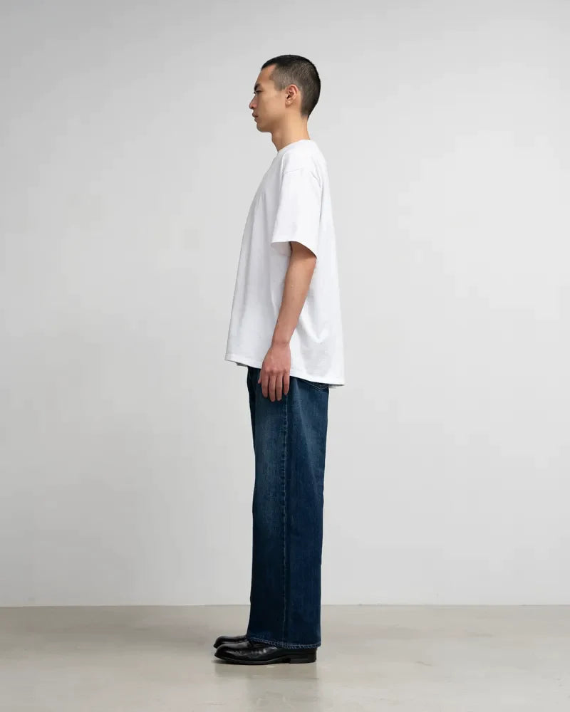 Graphpaper / Selvage Denim Five Pocket Wide Straight Pants (DARK FADE)