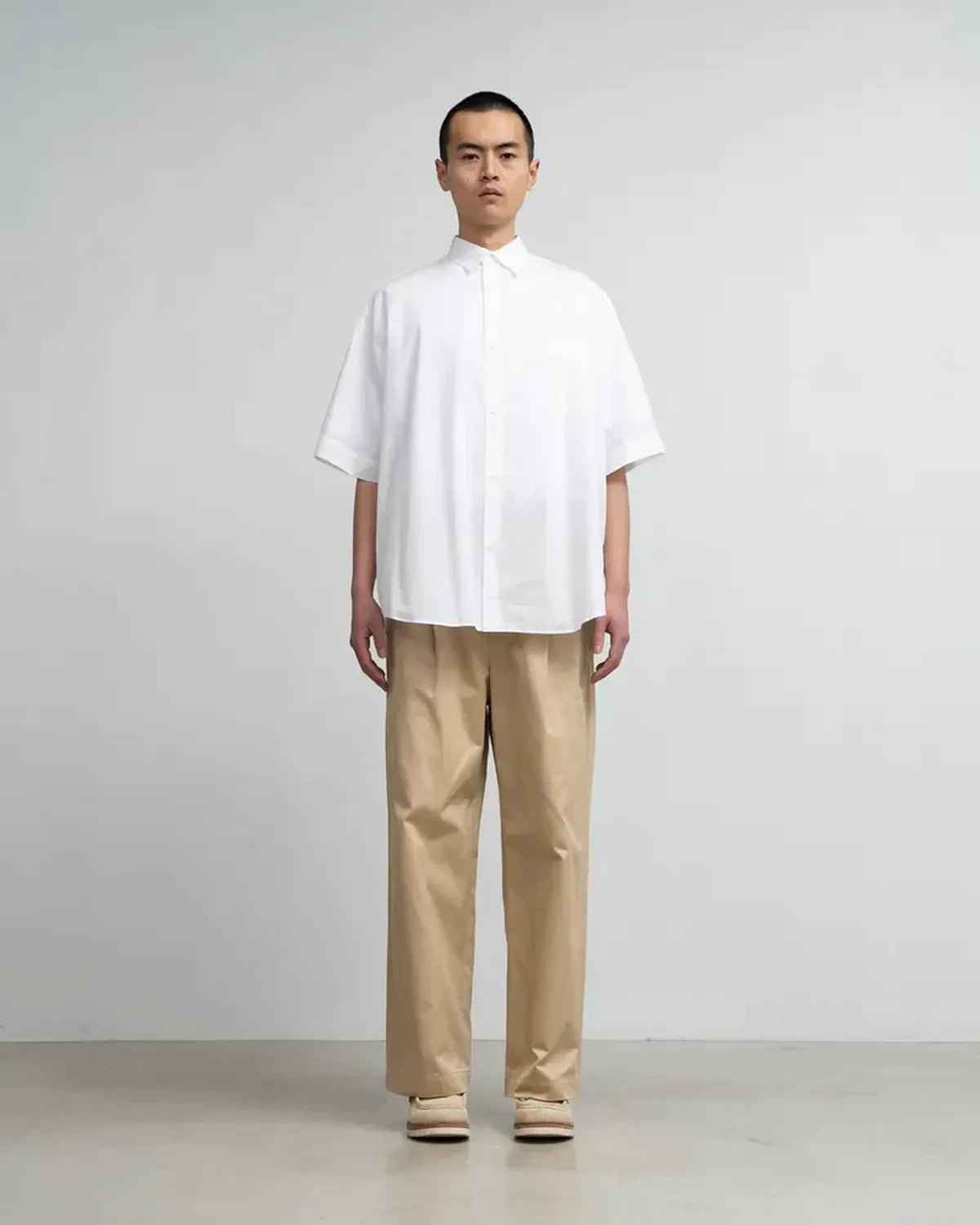 Graphpaper / Broad S/S Oversized Regular Collar Shirt (GM252-50018B)