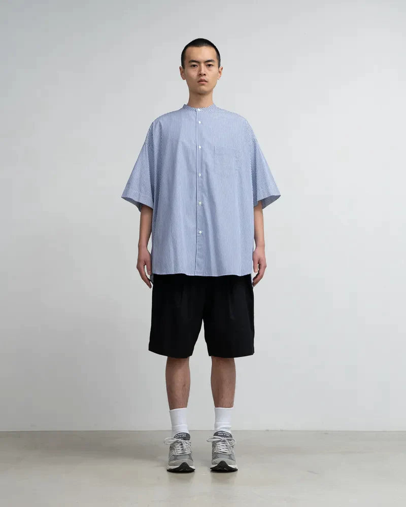 Graphpaper / Broad S/S Oversized Band Collar Shirt (GM241-50004STB) (24SS)