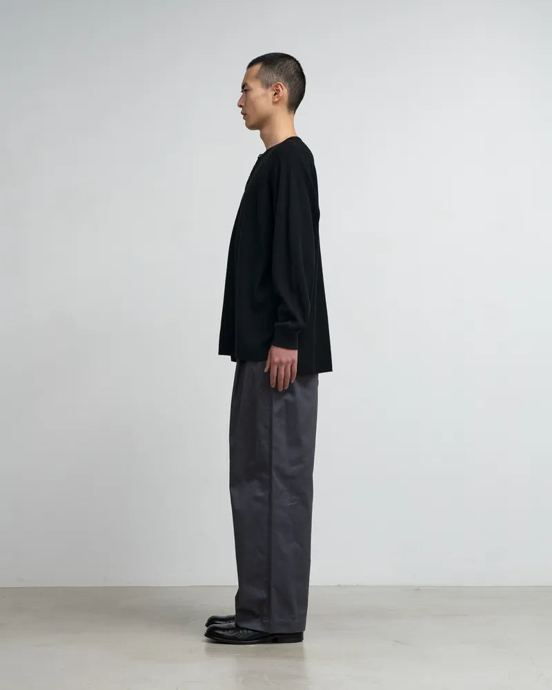 Graphpaper / Waffle L/S Henley Neck Tee (GU241-70136B)