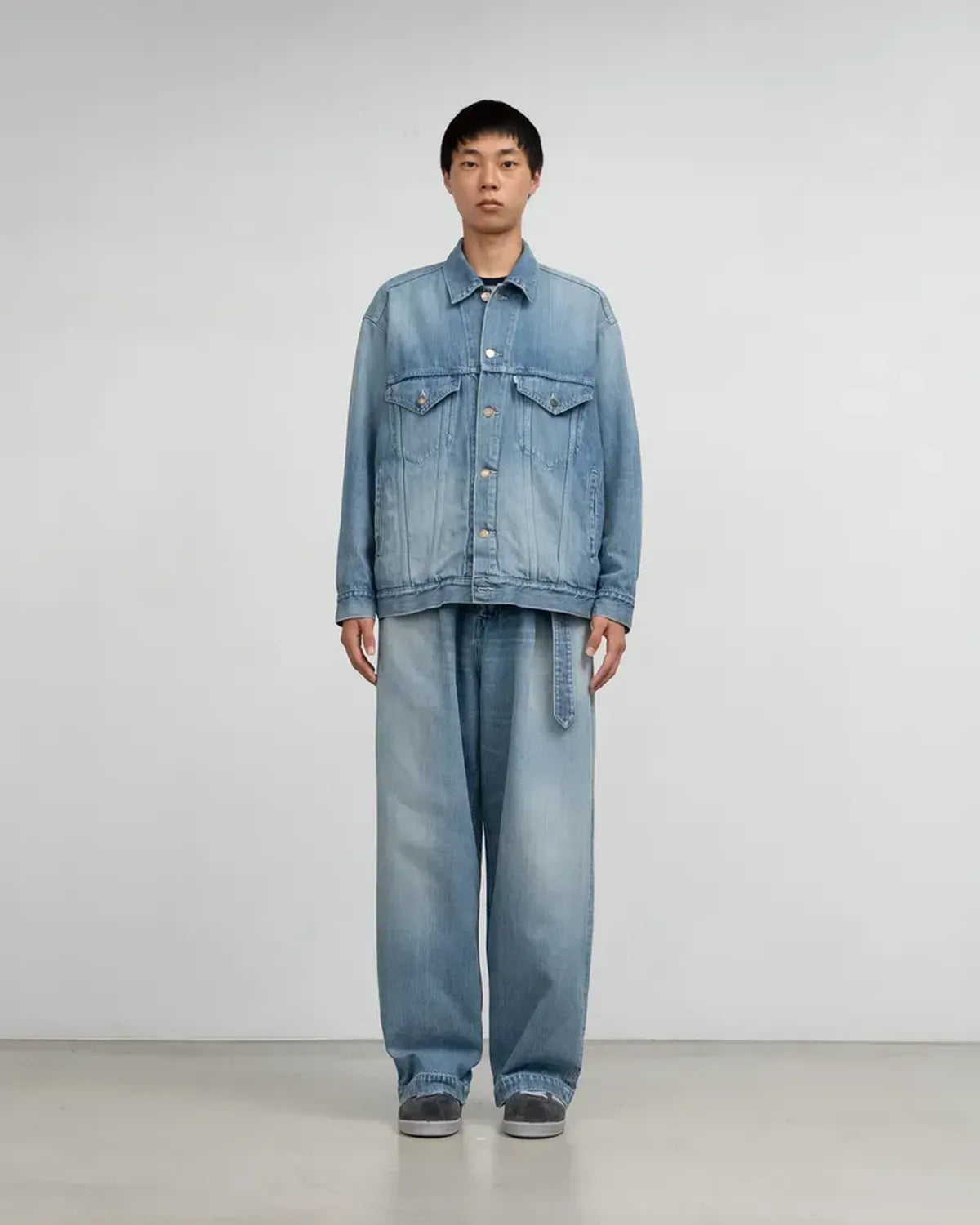 Graphpaper / Selvage Denim Belted Pants (GU253-40064LB)