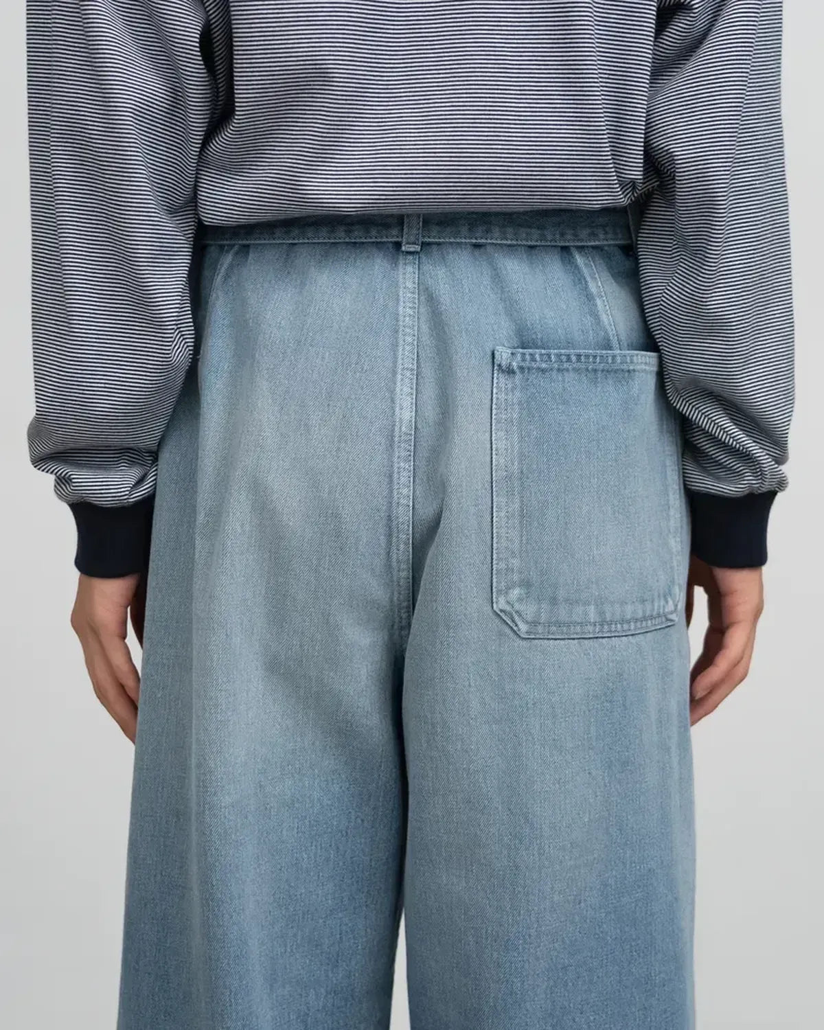 Graphpaper / Selvage Denim Belted Pants (GU253-40064LB)