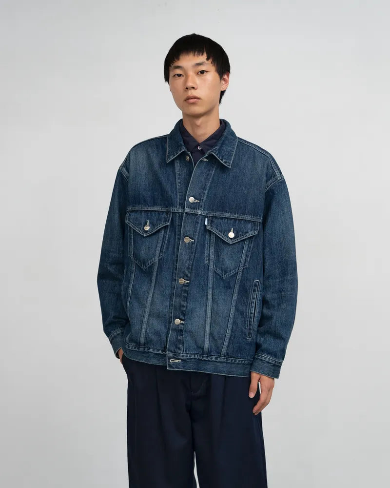 Graphpaper / Selvage Denim Trucker Jacket (GM253-20055DB)