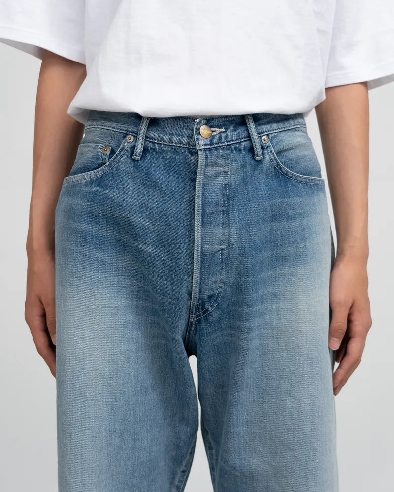 Graphpaper / Selvage Denim Five Pocket Wide Straight Pants (GU253-40059LB)
