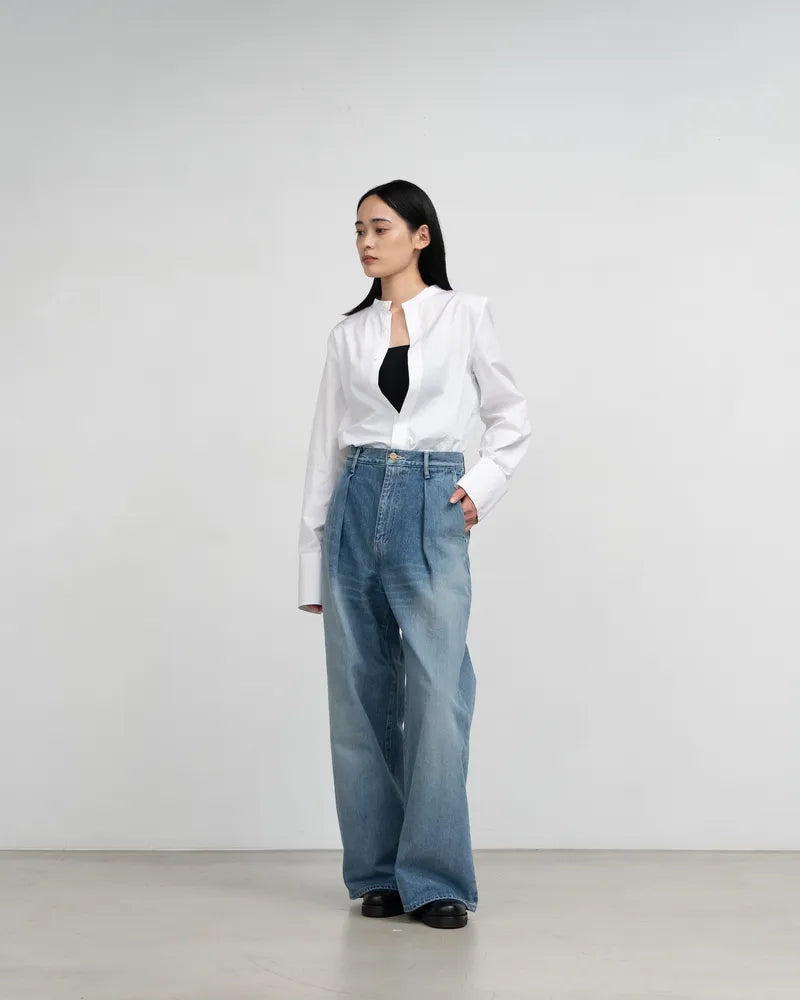 Graphpaper / Selvage Denim Two Tuck Wide Pants (GL253-40062LB)