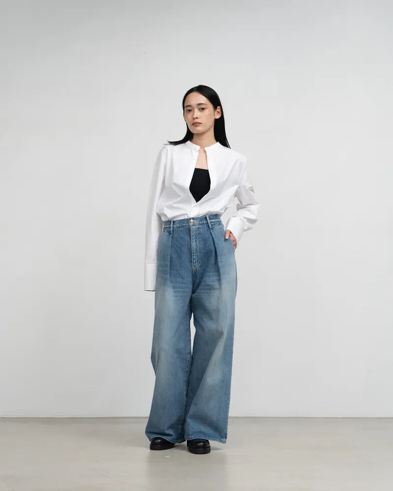 Graphpaper / Selvage Denim Two Tuck Wide Pants (GL253-40062LB)