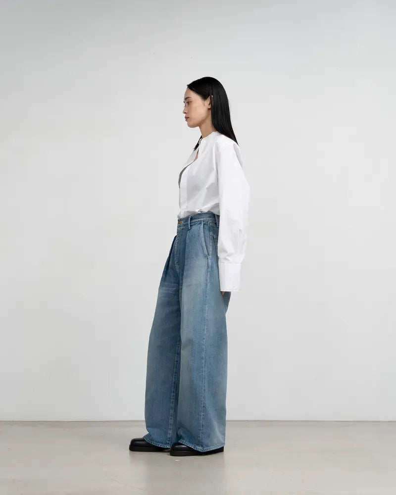 Graphpaper / Selvage Denim Two Tuck Wide Pants (GL253-40062LB)