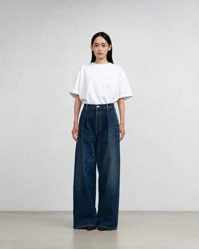 Graphpaper / Selvage Denim Two Tuck Wide Pants (GL253-40062DB)