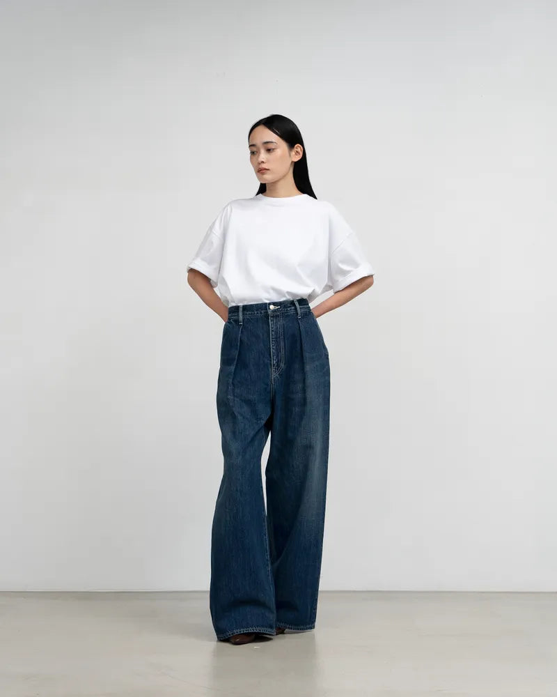 Graphpaper / Selvage Denim Two Tuck Wide Pants (GL253-40062DB)