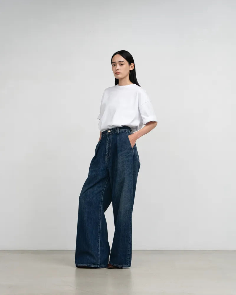 Graphpaper / Selvage Denim Two Tuck Wide Pants (GL253-40062DB)