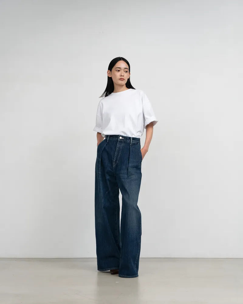 Graphpaper / Selvage Denim Two Tuck Wide Pants (GL253-40062DB)