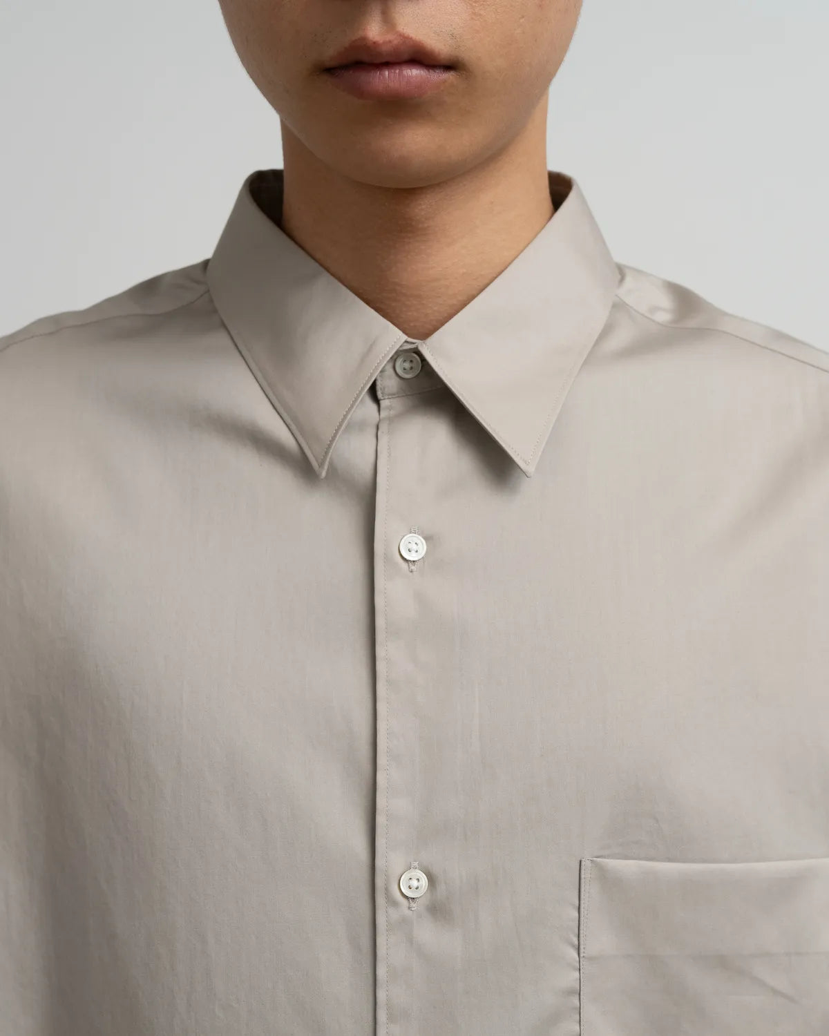 Graphpaper / Silicon Poplin Oversized Regular Collar Shirt (GM263-50196)