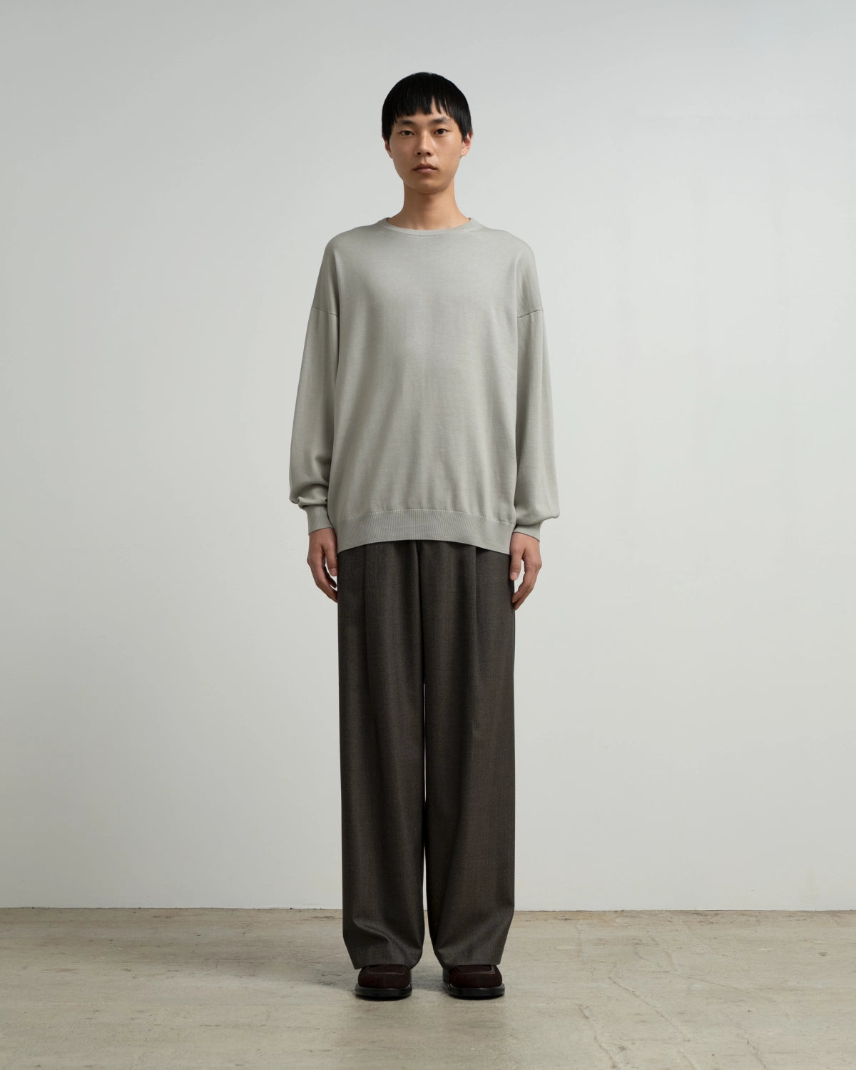 Graphpaper / High Gauge L/S Oversized Crew Neck Knit (GU263-80556C)