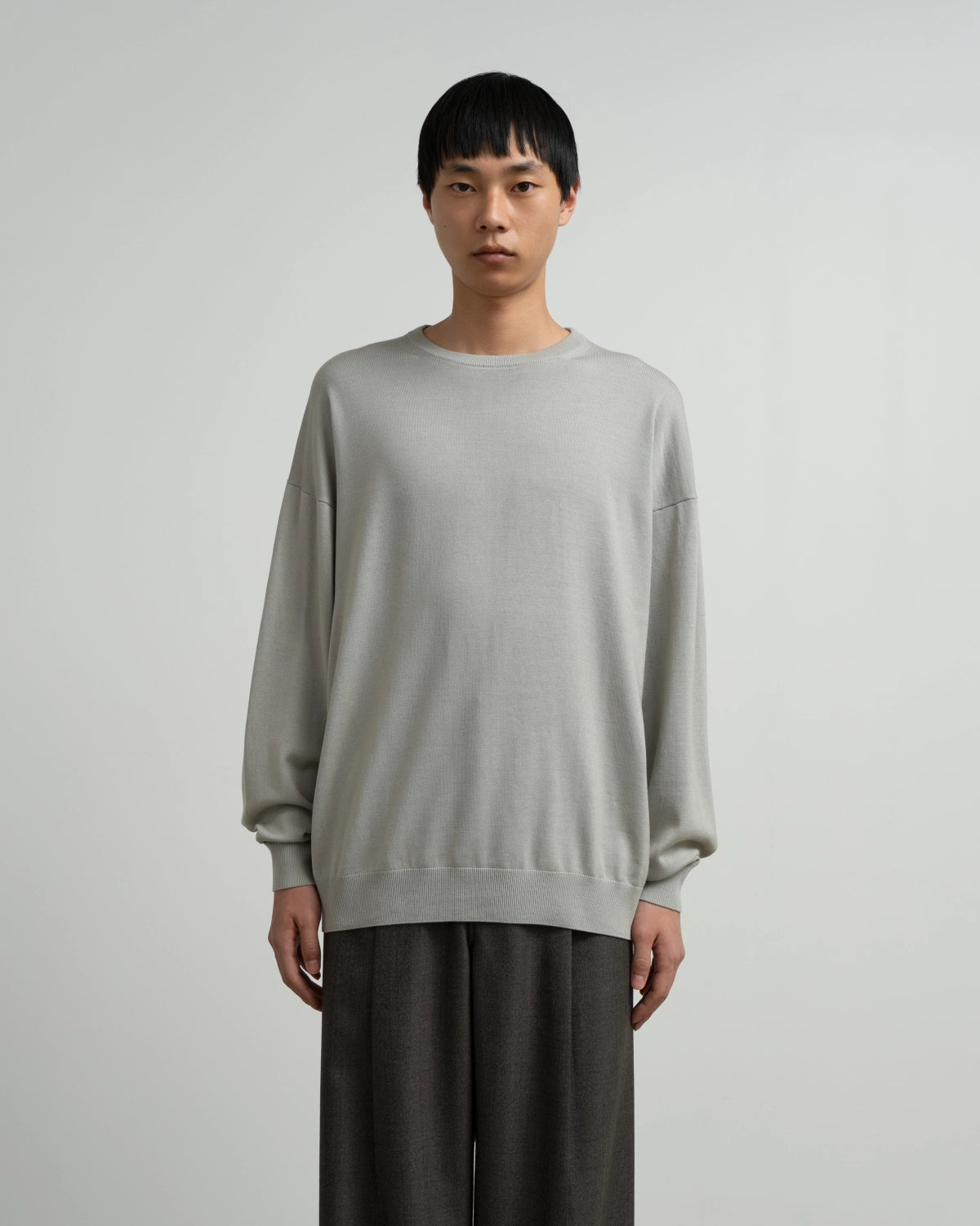 Graphpaper / High Gauge L/S Oversized Crew Neck Knit (GU263-80556C)