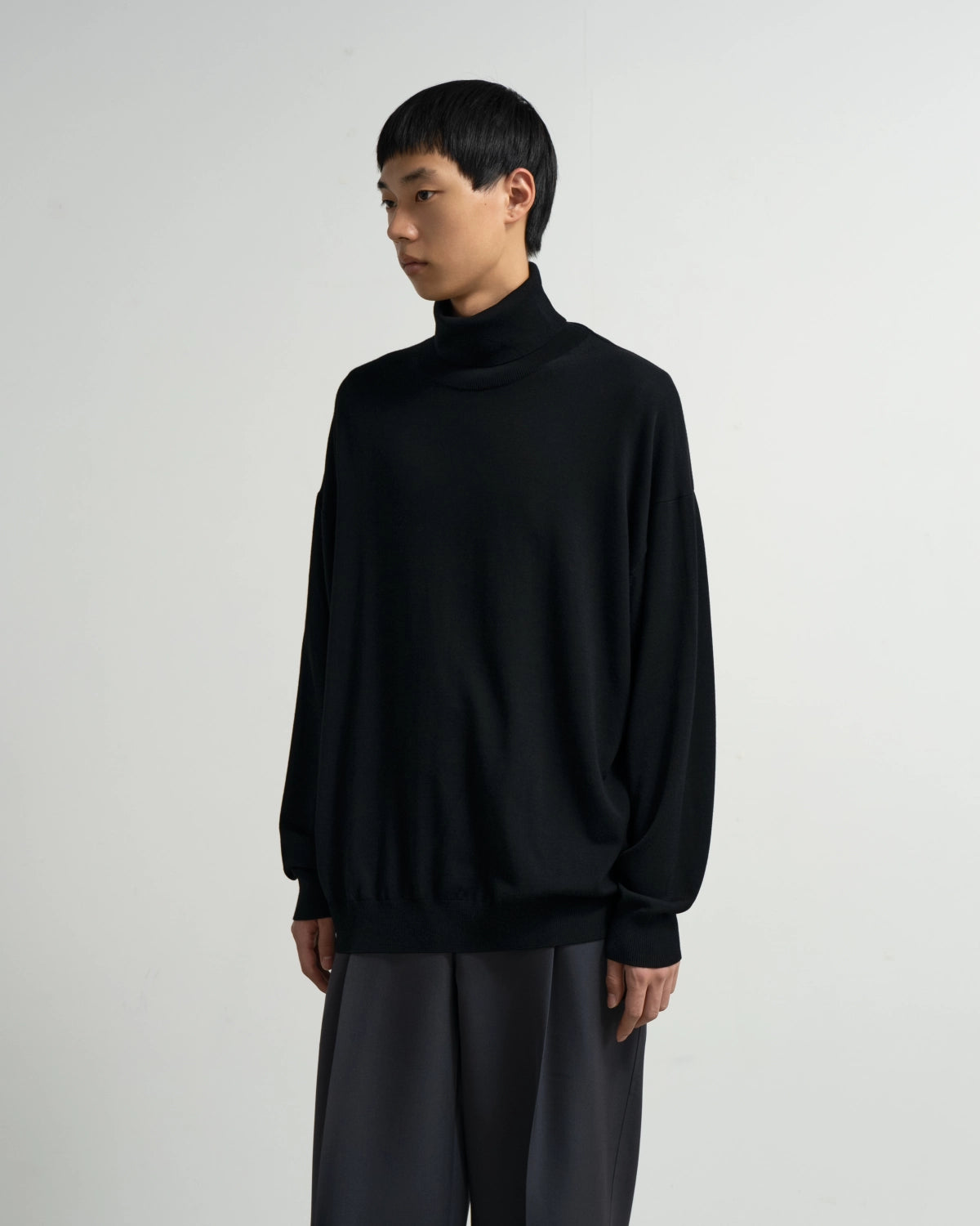 Graphpaper / High Gauge L/S Oversized High Neck Knit (GU263-80557B)