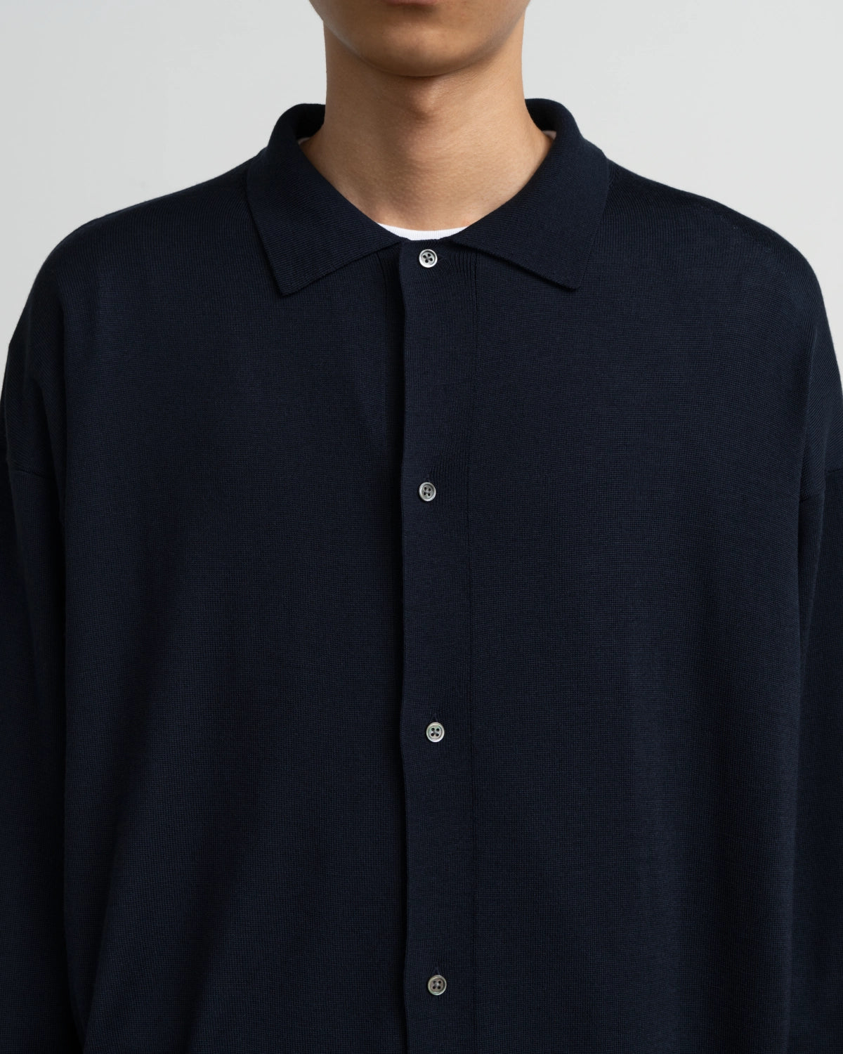 Graphpaper / High Gauge Oversized L/S Knit Shirts (GU263-80559B)