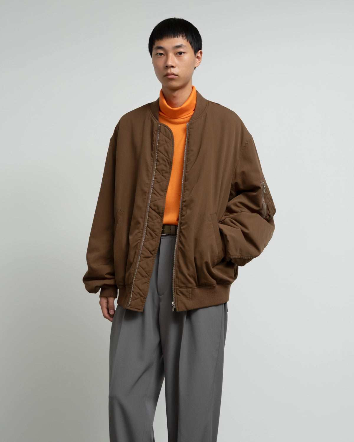 Graphpaper Re: (※Graphpaper NAGOYA EXCLUSIVE) / Fine Wool L/S Turtle Neck Tee (GM263-70641N)