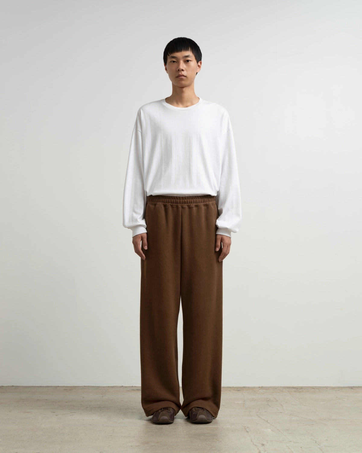 Graphpaper × LOOPWHEELER / LOOPWHEELER for Graphpaper Easy Wide Sweat Pants (GU263-70753C)